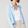 CURRENT AIR Button Down Pleated Top Long Sleeve Tops
