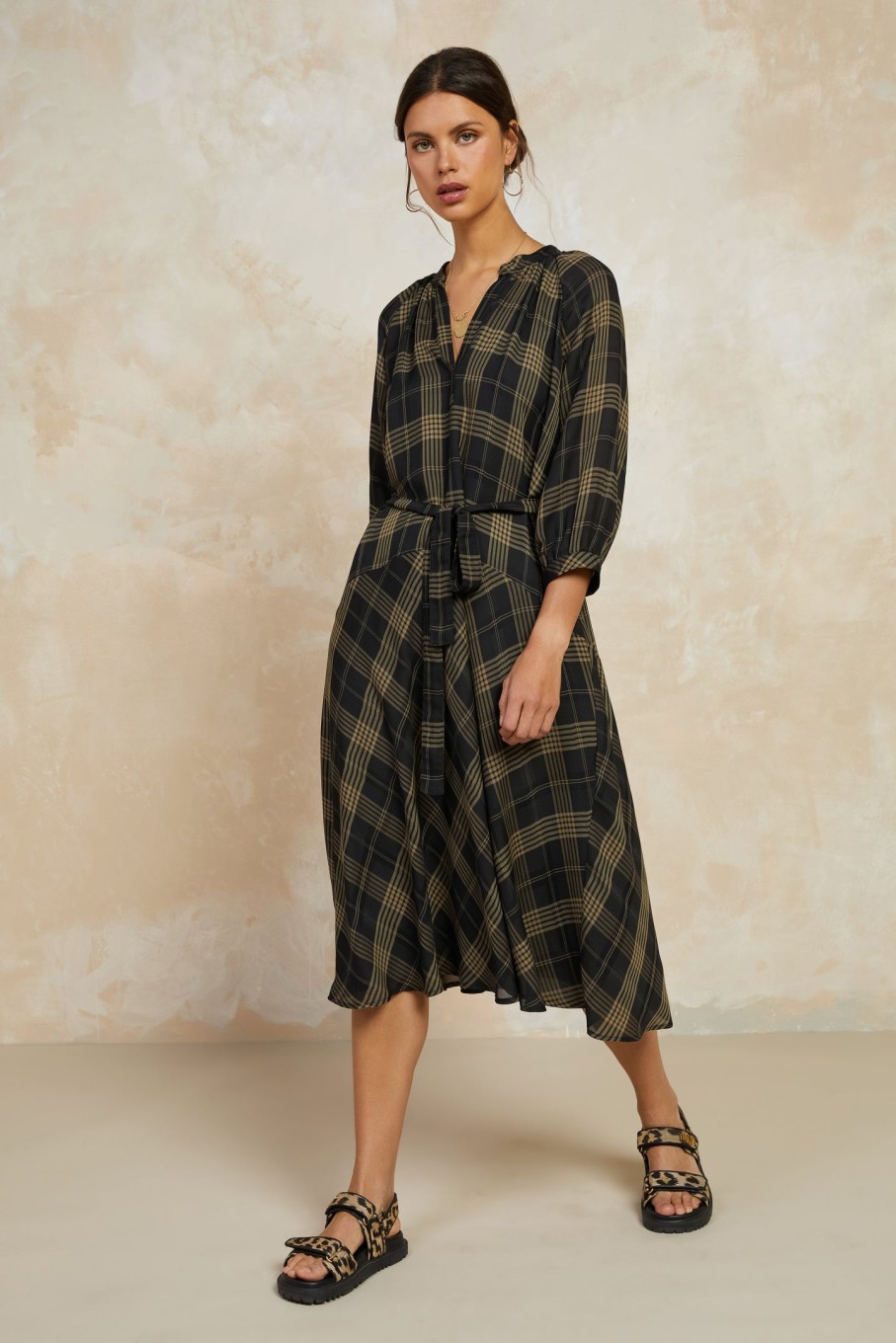 CURRENT AIR Plaid Midi Dress Midi Dresses