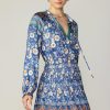 CURRENT AIR Floral Border Print Mini Dress Mini Dresses