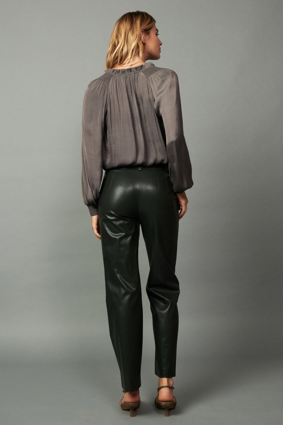 CURRENT AIR Faux Leather Straight Leg Pants Pants
