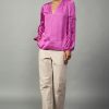 CURRENT AIR Ruffle Trim Blouse Blouses