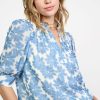 CURRENT AIR Botanical Jacquard Blouse Blouses