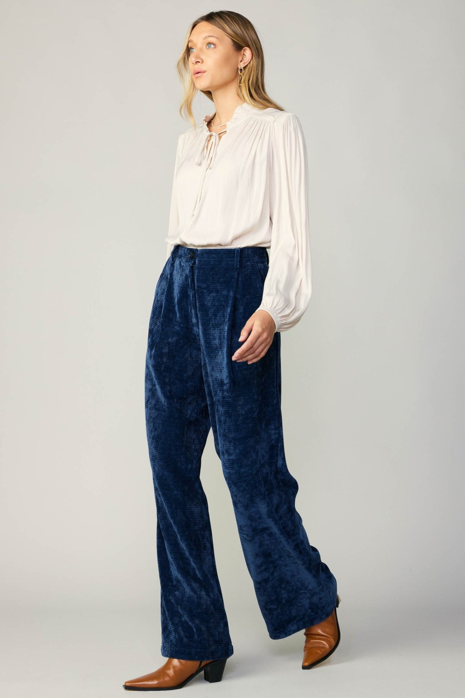 CURRENT AIR Corduroy Pleated Wide Leg Pant Sets
