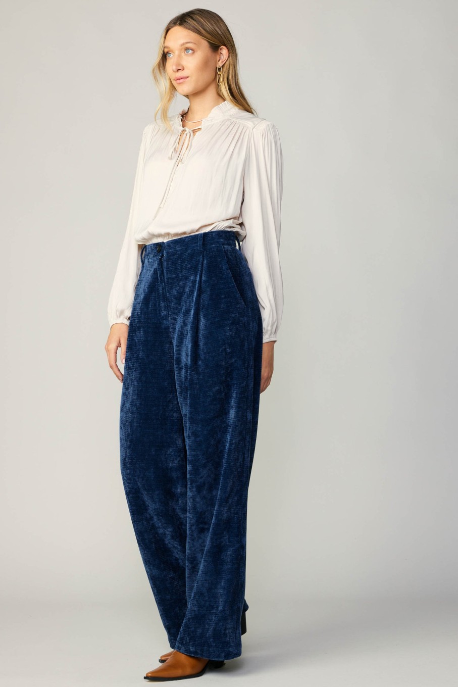 CURRENT AIR Corduroy Pleated Wide Leg Pant Sets