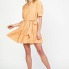 CURRENT AIR Yoke Detail Shirt Dress Mini Dresses