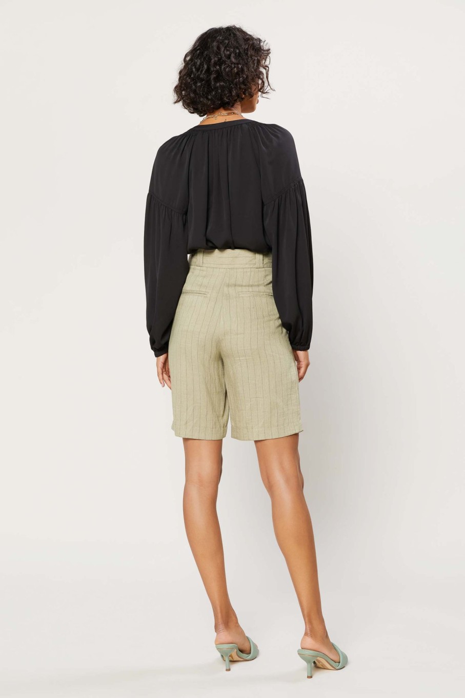 CURRENT AIR Striped Knee Length Shorts Shorts
