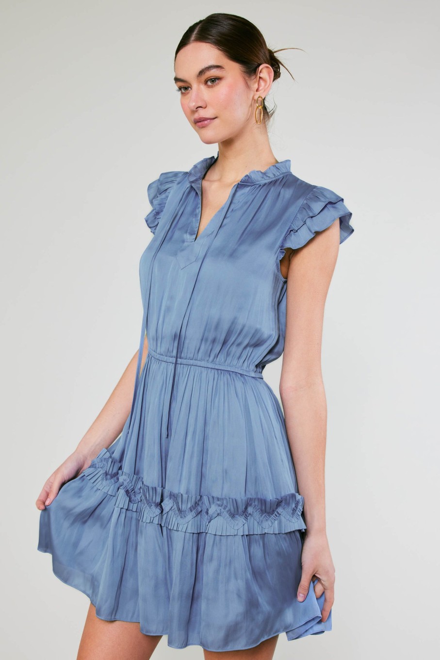CURRENT AIR Flutter Sleeve Mini Dress Mini Dresses