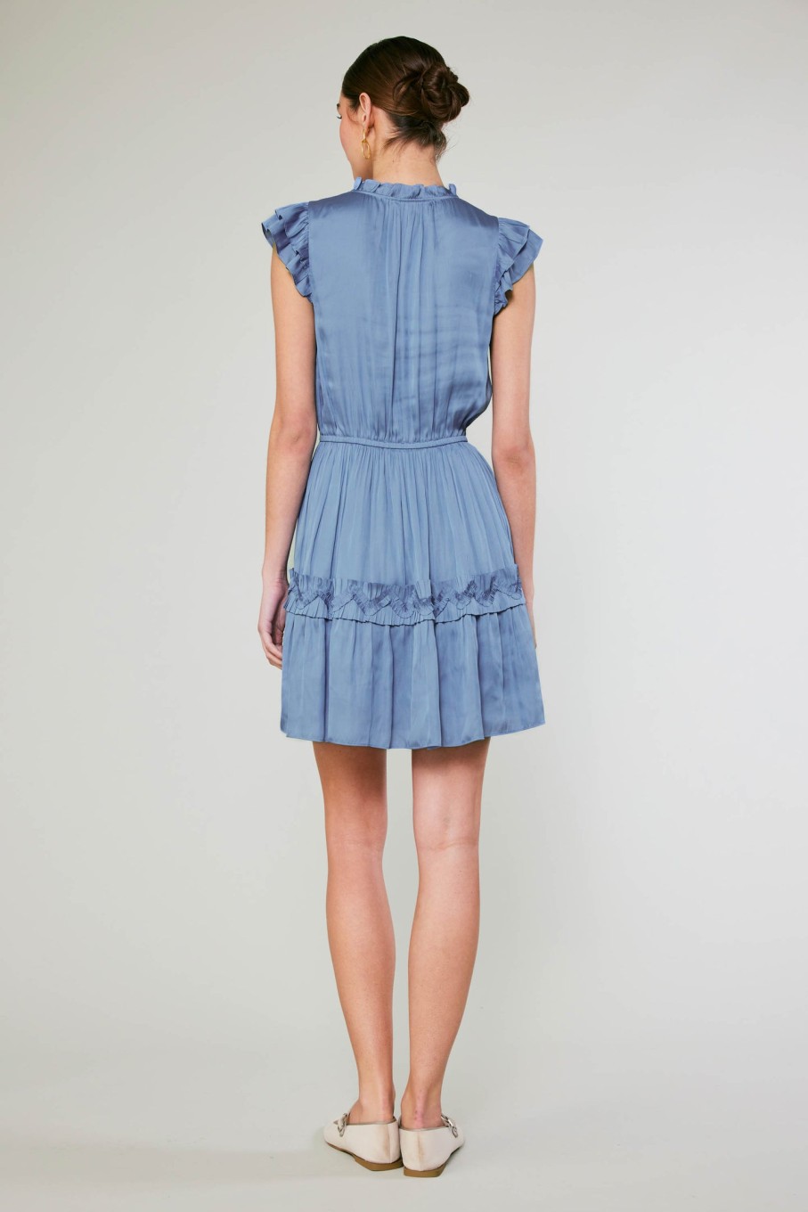 CURRENT AIR Flutter Sleeve Mini Dress Mini Dresses