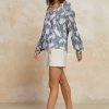 CURRENT AIR Abstract Motif Blouse Blouses