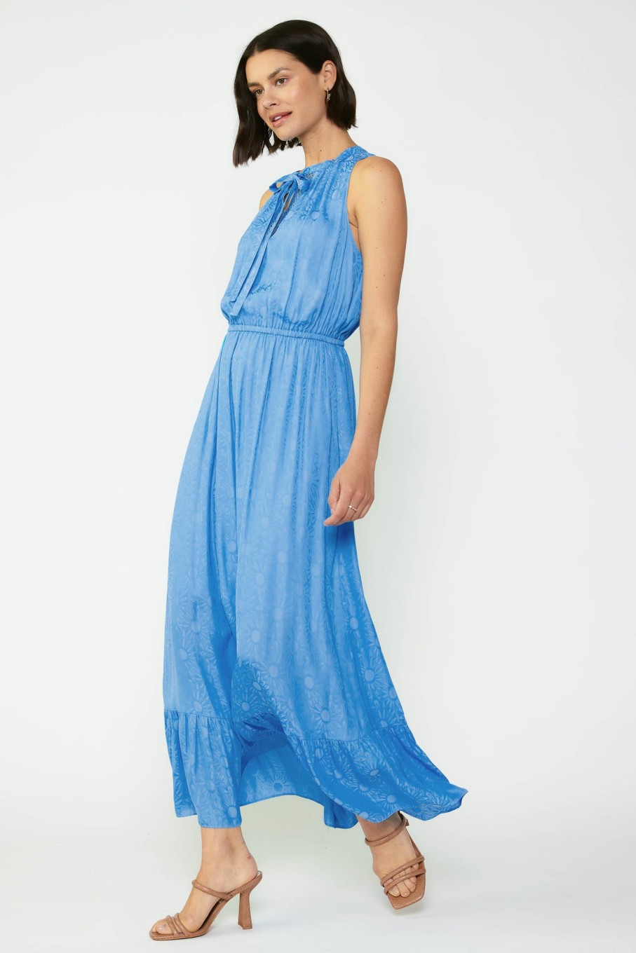 CURRENT AIR Sunburst Halter Maxi Dress Maxi Dresses