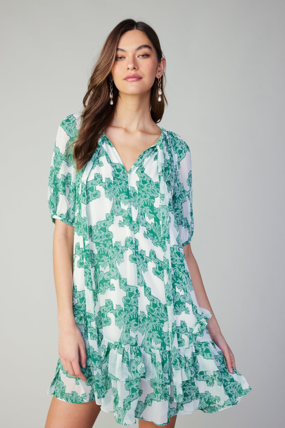 CURRENT AIR Abstract Motif Mini Dress Mini Dresses
