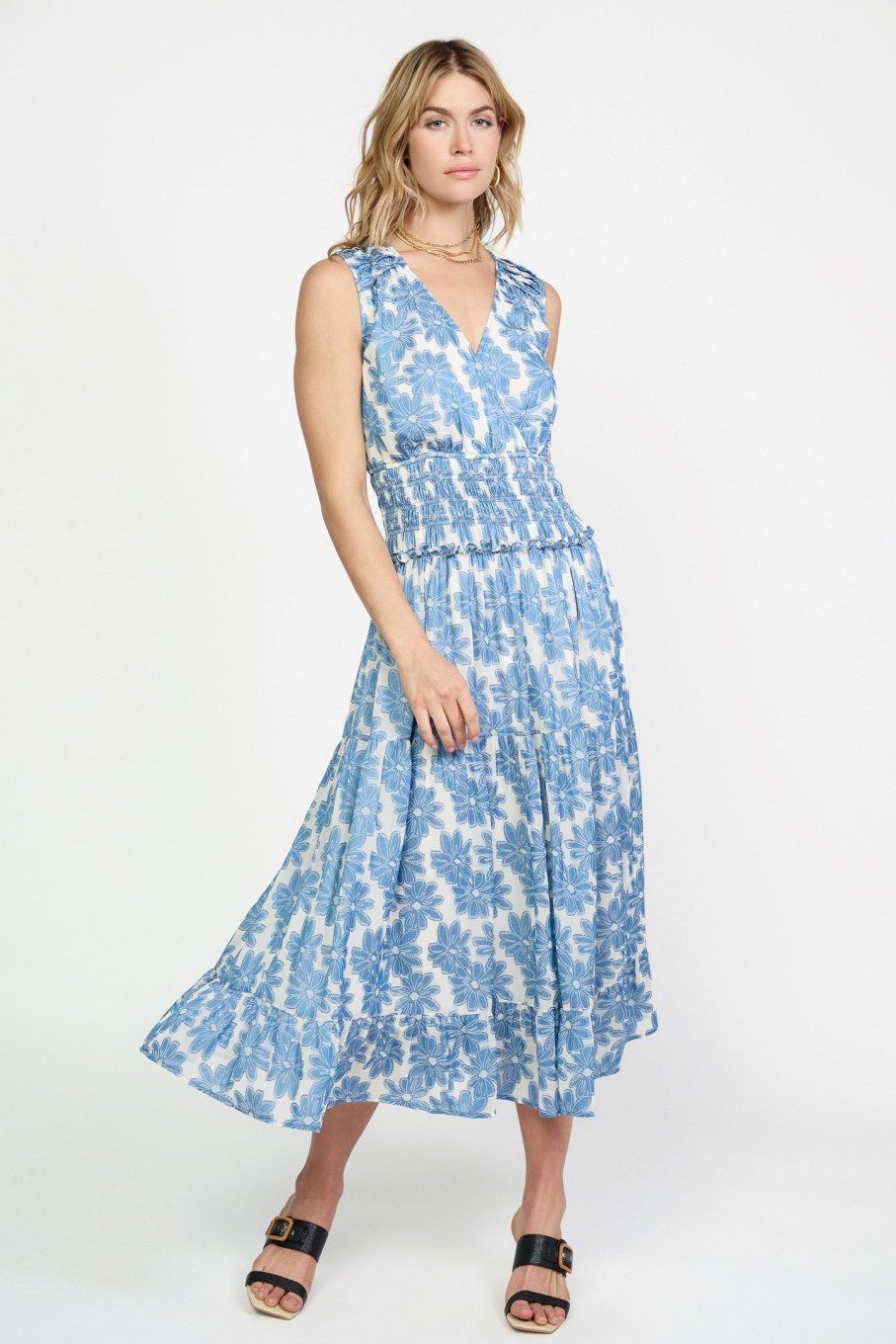 CURRENT AIR Botanical Jacquard Maxi Dress Maxi Dresses