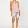 CURRENT AIR Cross Halter Neck Top Sleeveless Tops