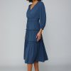 CURRENT AIR Surplice Tiered Midi Dress Midi Dresses