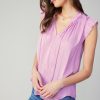 CURRENT AIR Margot Pleated Sleeve Blouse Blouses