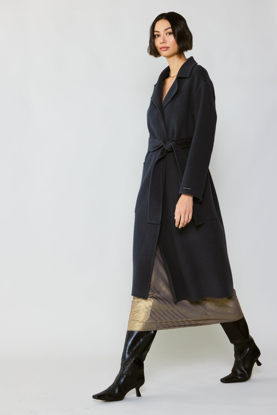 CURRENT AIR Oversized Belted Wool Coat Coats & Jackets