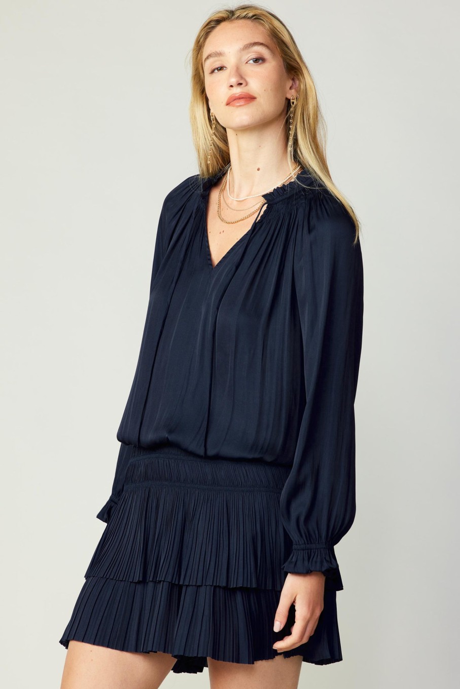 CURRENT AIR Laurel Pleated Mini Dress Mini Dresses