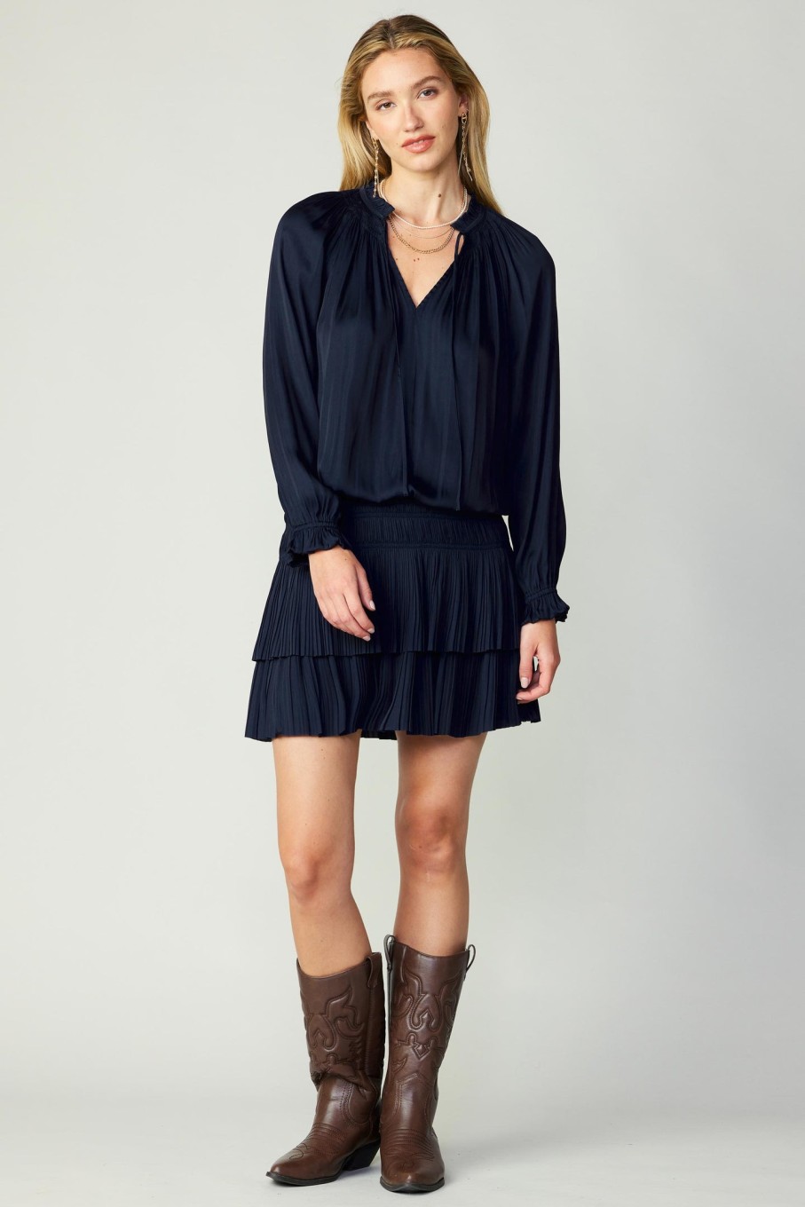 CURRENT AIR Laurel Pleated Mini Dress Mini Dresses