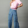 CURRENT AIR Surplice Short Sleeved Blouse Short Sleeve Tops