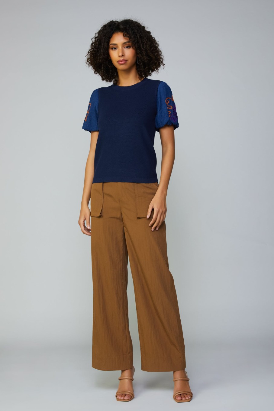 CURRENT AIR Texture Stitch Sweater Top Sweaters