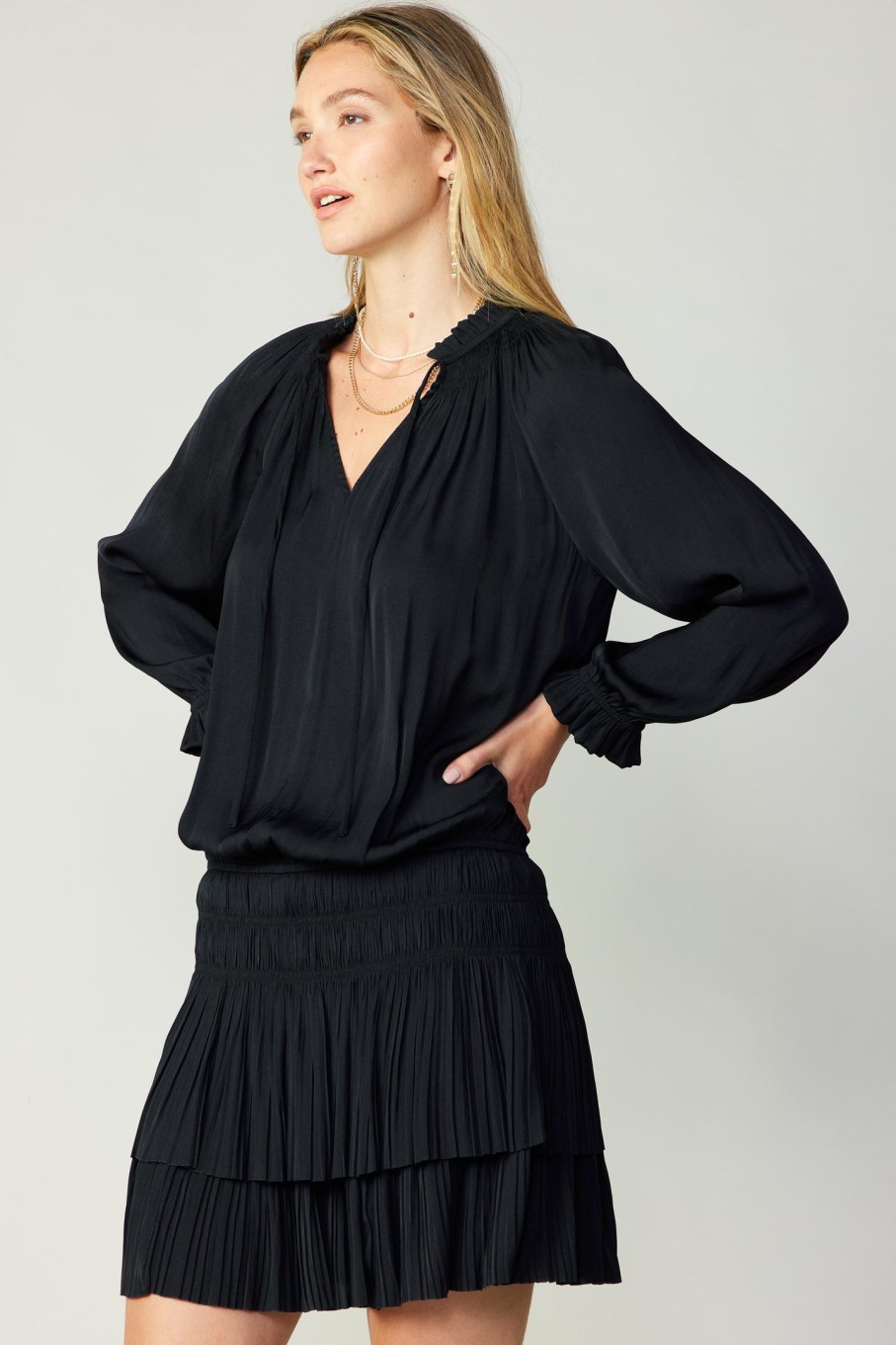CURRENT AIR Laurel Pleated Mini Dress Mini Dresses