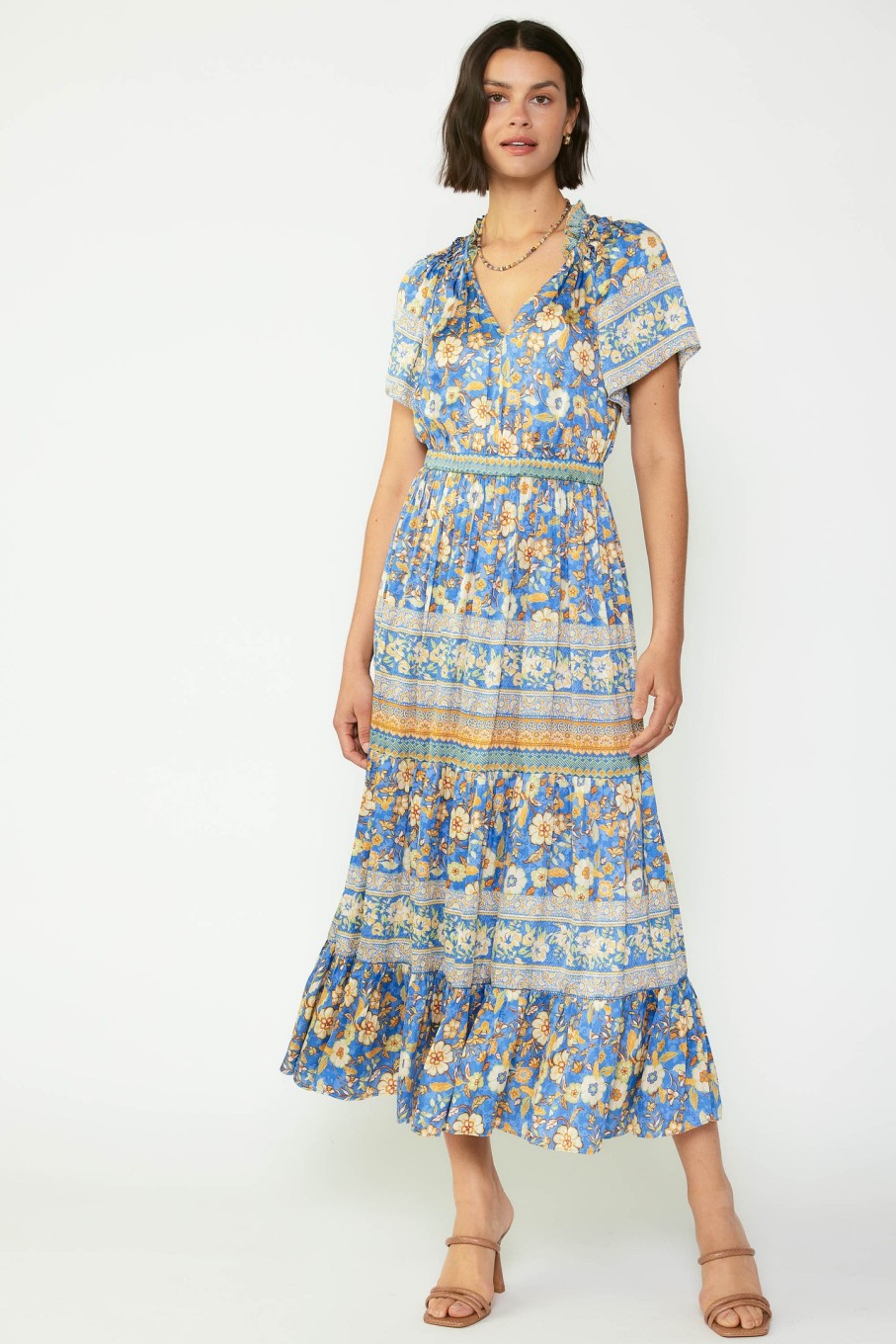 CURRENT AIR Border Print Maxi Dress Maxi Dresses