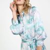 CURRENT AIR Swirl Motif Button Shirt Dress Midi Dresses