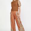 CURRENT AIR Contrast Sleeve Retro Knit Top Short Sleeve Tops