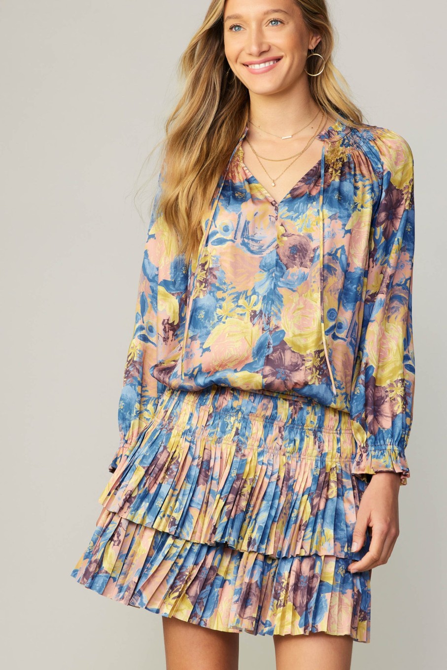 CURRENT AIR Laurel Pleated Mini Dress Mini Dresses
