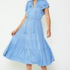 CURRENT AIR Everleigh Flutter Sleeve Midi Dress Midi Dresses