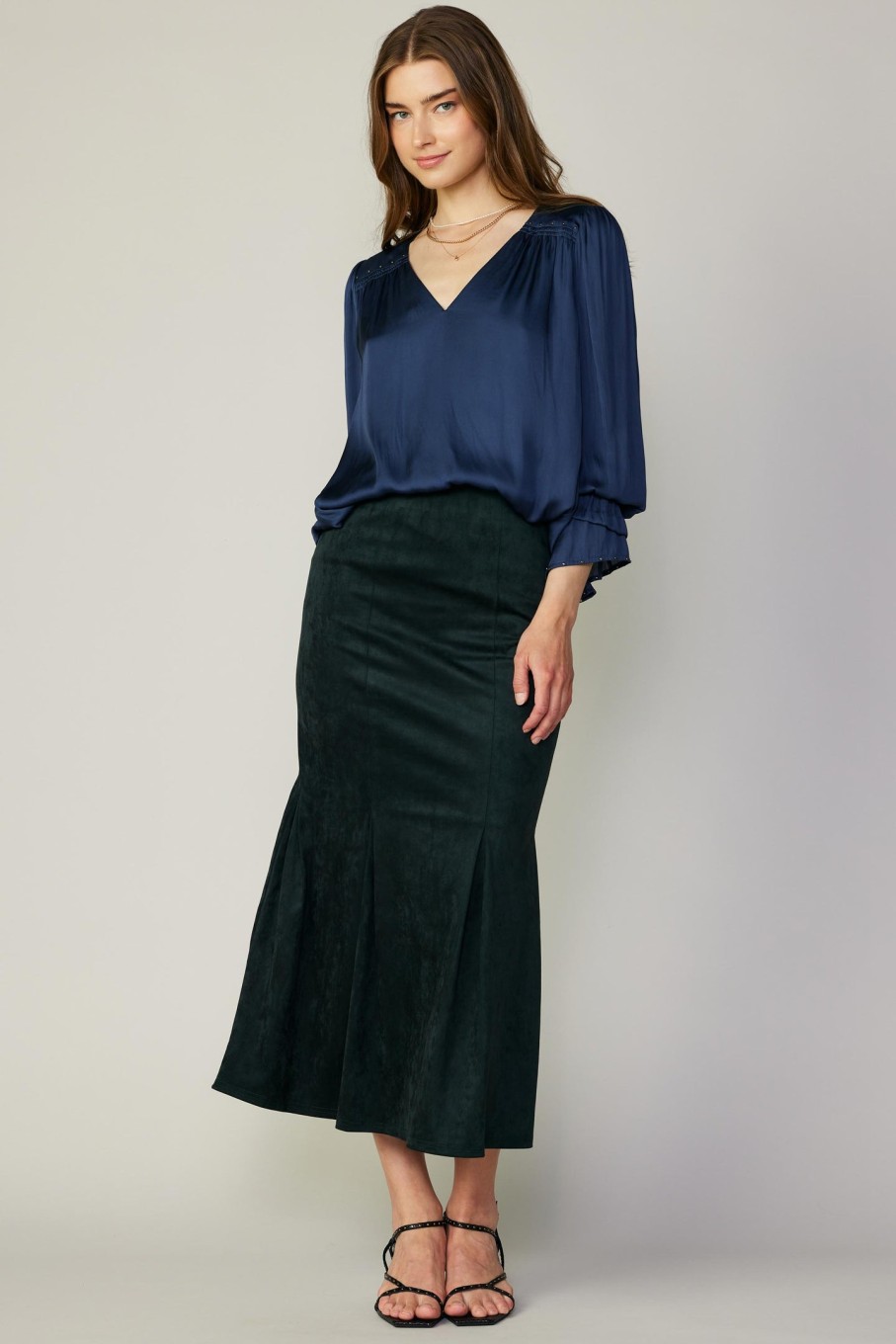 CURRENT AIR Vegan Suede Fishtail Skirt Skirts