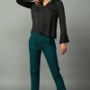 CURRENT AIR Pleated Sleeve Button Blouse Blouses