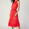 CURRENT AIR Halter Smocked Midi Dress Midi Dresses