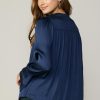 CURRENT AIR Layered Cuff Blouse Long Sleeve Tops