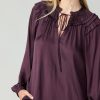 CURRENT AIR Smocked Shoulder Blouse Blouses