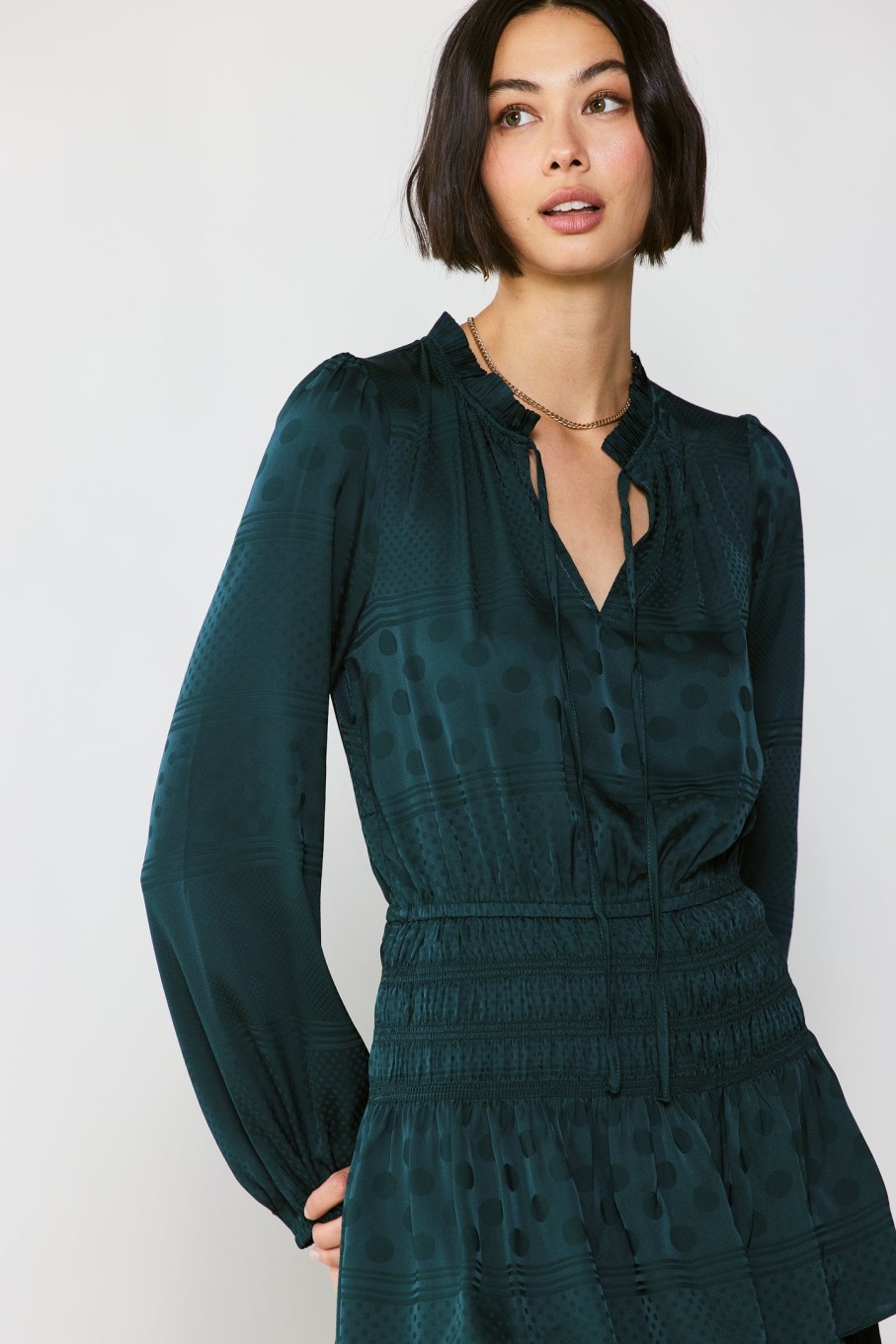 CURRENT AIR Dot Jacquard Mini Dress Mini Dresses