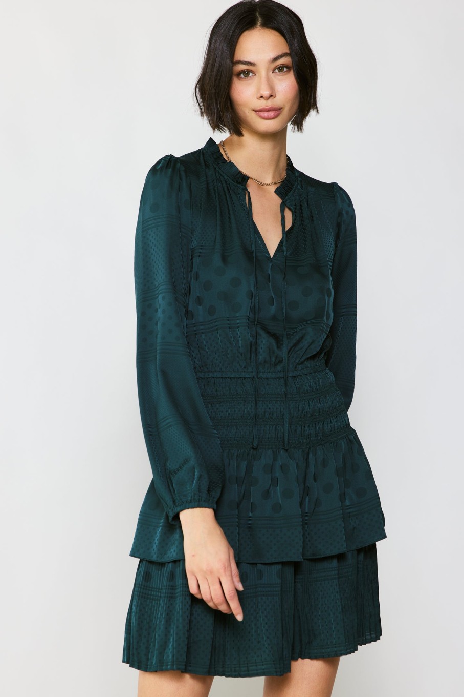 CURRENT AIR Dot Jacquard Mini Dress Mini Dresses