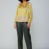 CURRENT AIR Floral Border Print Raglan Blouse Blouses