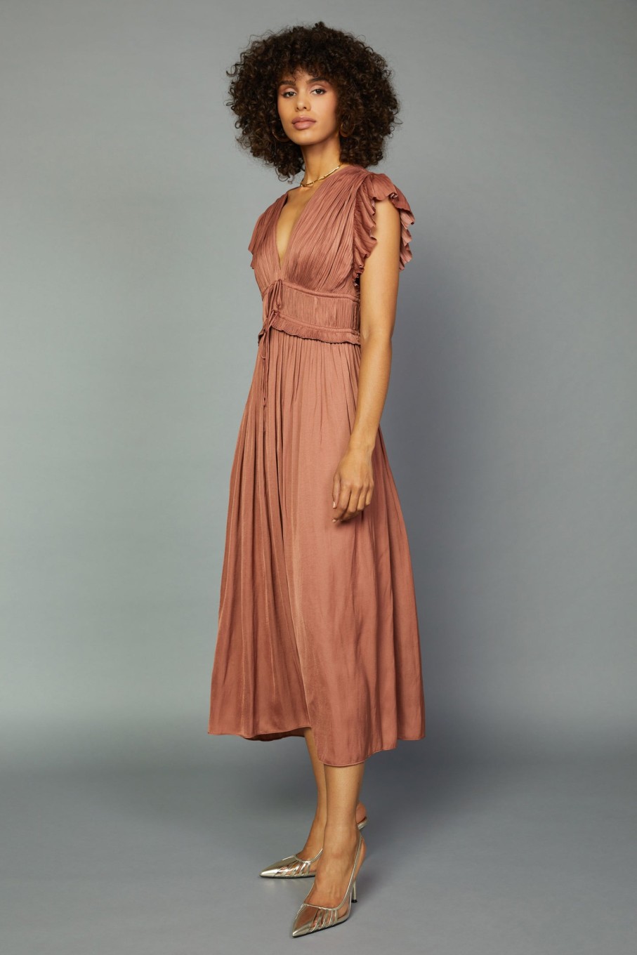 CURRENT AIR Mara Pleated Maxi Dress Maxi Dresses