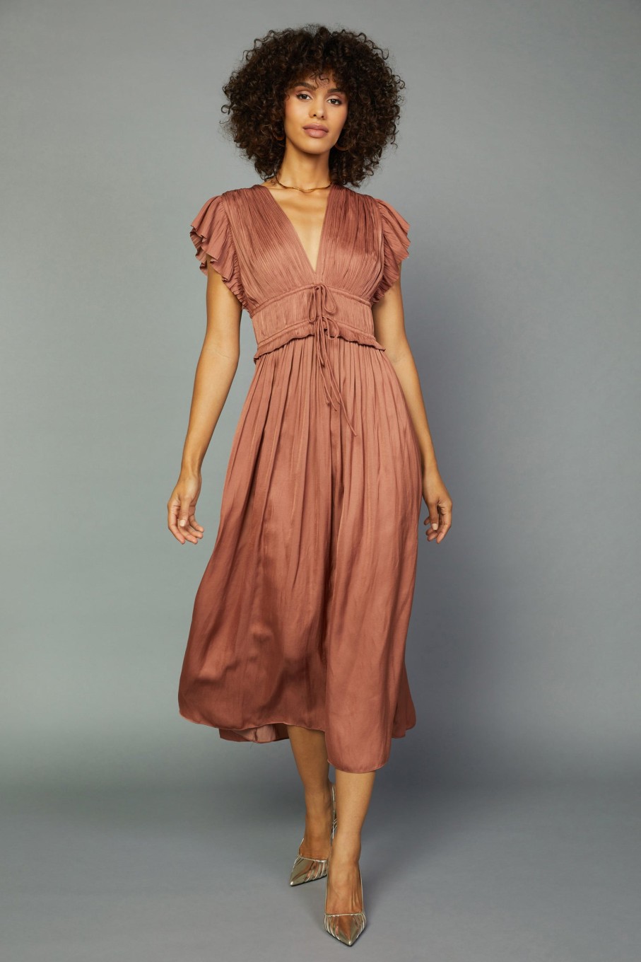 CURRENT AIR Mara Pleated Maxi Dress Maxi Dresses