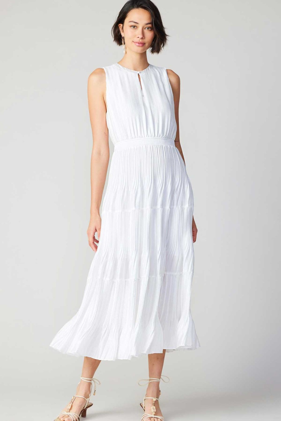 CURRENT AIR Pleated Sleeveless Maxi Dress Maxi Dresses