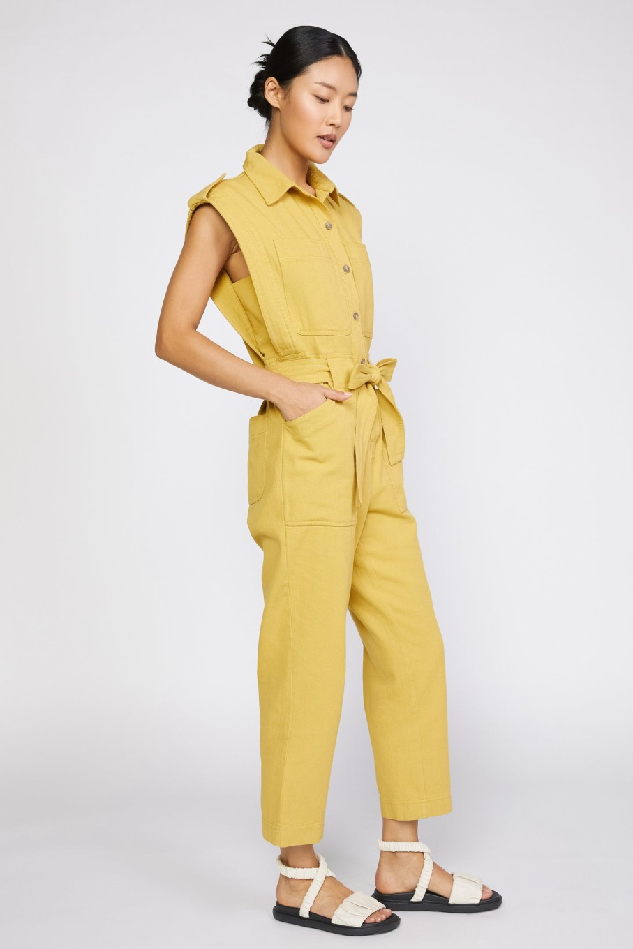 CURRENT AIR Utility Buttondown Jumpsuit Jumpsuits & Rompers
