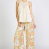 CURRENT AIR Crotchet Yoke Top Sleeveless Tops