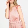 CURRENT AIR Ruffled Flutter Sleeve Midi Dress Midi Dresses