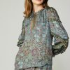 CURRENT AIR Border Printed Floral Blouse Sets