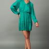 CURRENT AIR Pleated Sleeve Mini Dress Mini Dresses