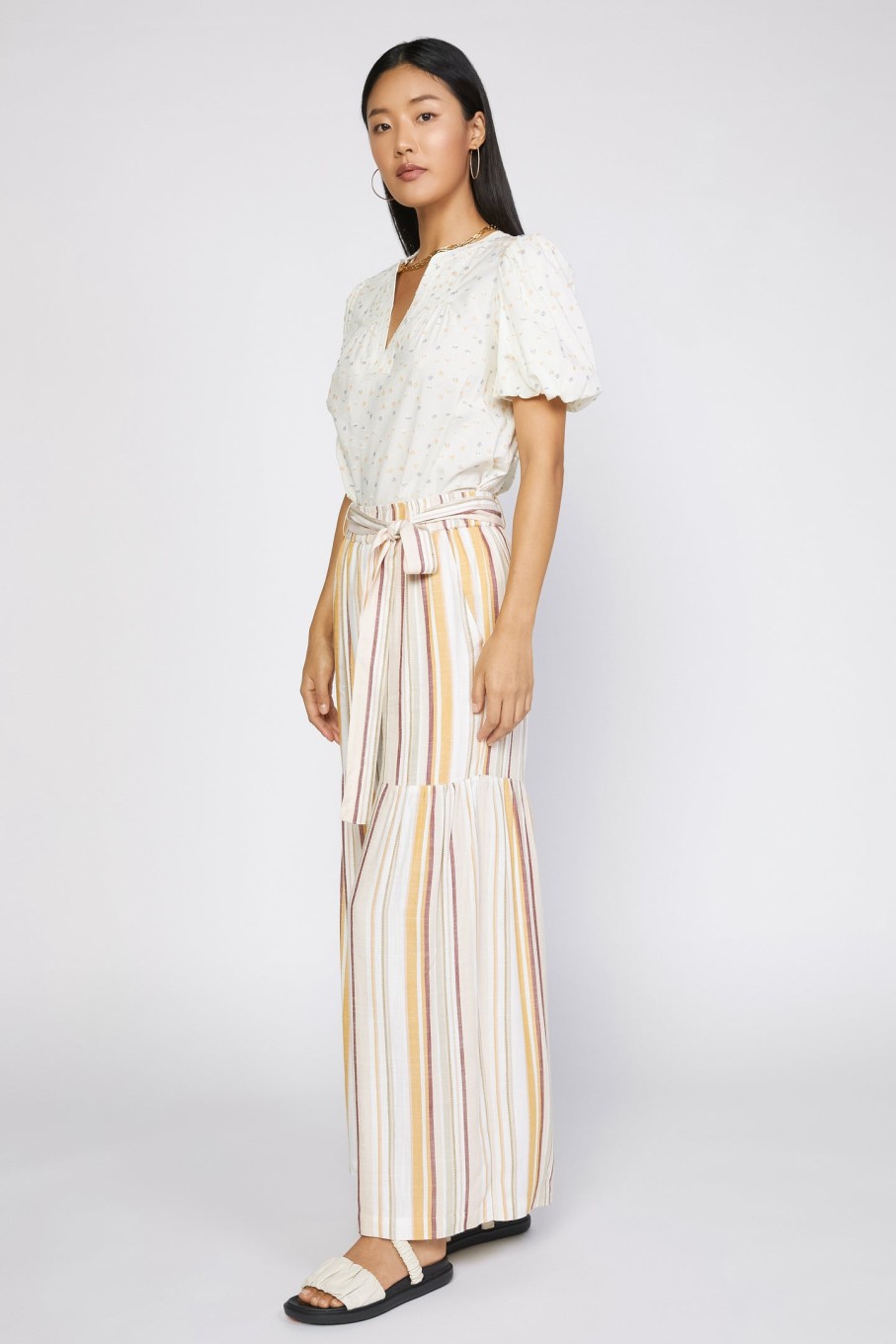 CURRENT AIR Striped Wide Leg Pant Pants