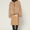 CURRENT AIR Faux Fur Contrast Jacket Knitwear