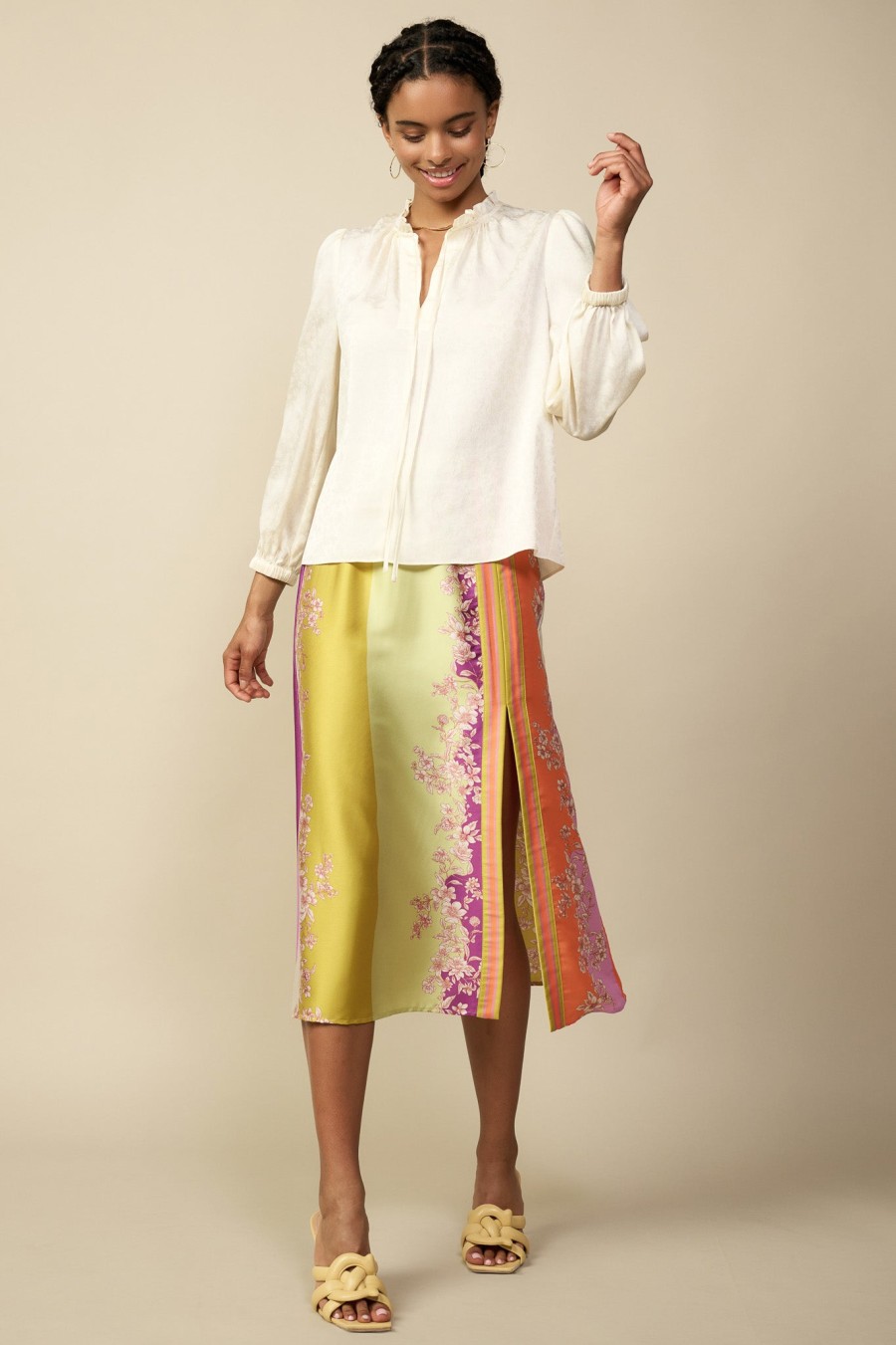 CURRENT AIR Ruffle Collar Blouse Blouses