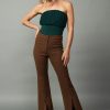 CURRENT AIR Pleated Tube Top Sleeveless Tops
